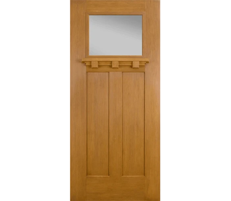 San Antonio Craftsman Light Fiberglass Entry Door