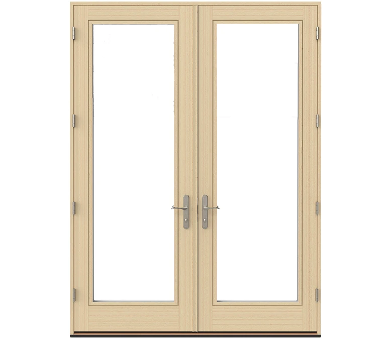 San Antonio Pella Lifestyle Series Wood Double Hinged Patio Doors